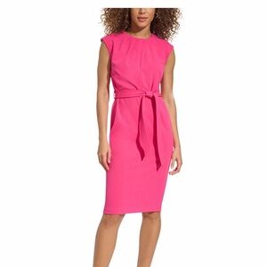 Elegant Pink Sleeveless Dress
